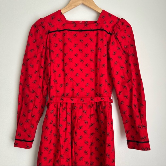 Vintage Lanz Originals Cottagecore Midi Trachten Dress Size 5/6 - Picture 2 of 7